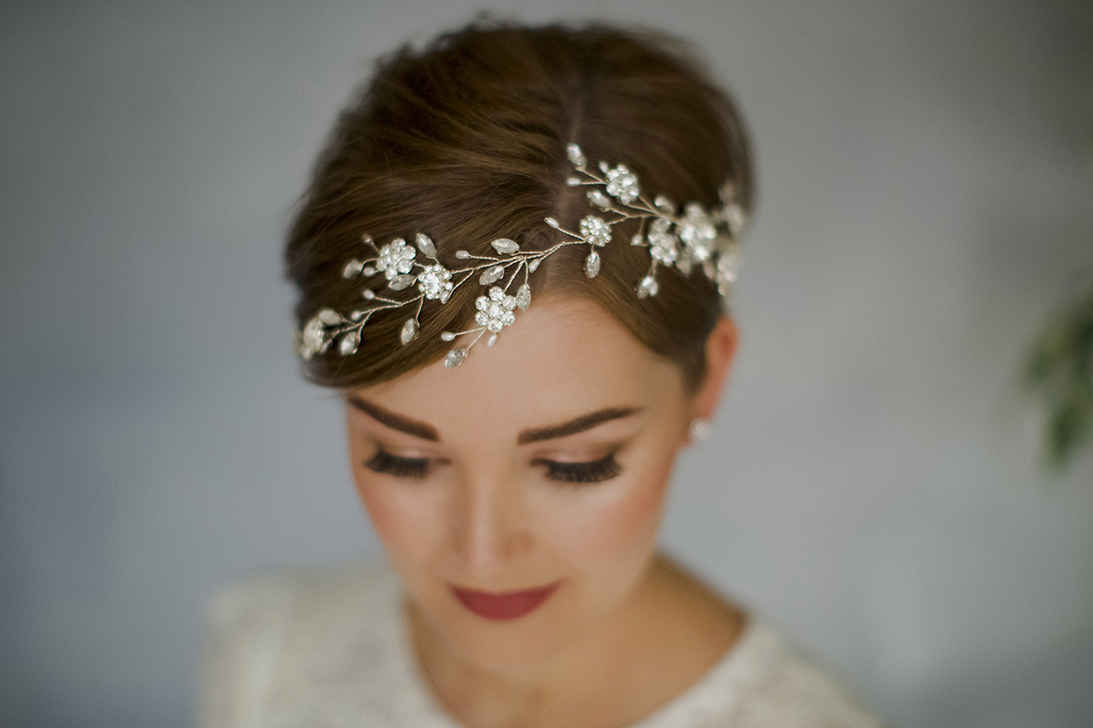 how to style wedding hair accessories with short hair | love