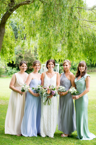 A Nature Inspired Wedding with a Limor Rosen Dress and Bridesmaids in Pastel Gowns