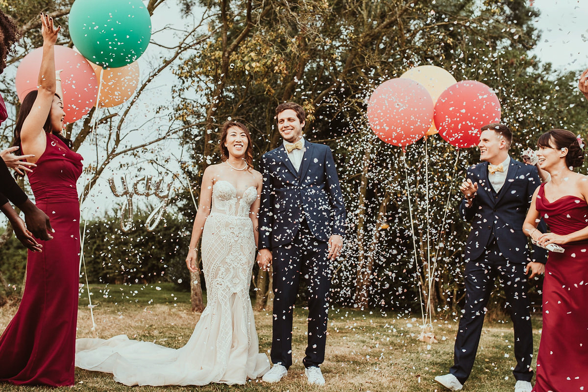 fun colourful non traditional summer wedding 48 1