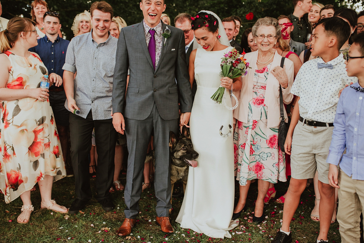 j crew dress colourful kent farm wedding 31 1