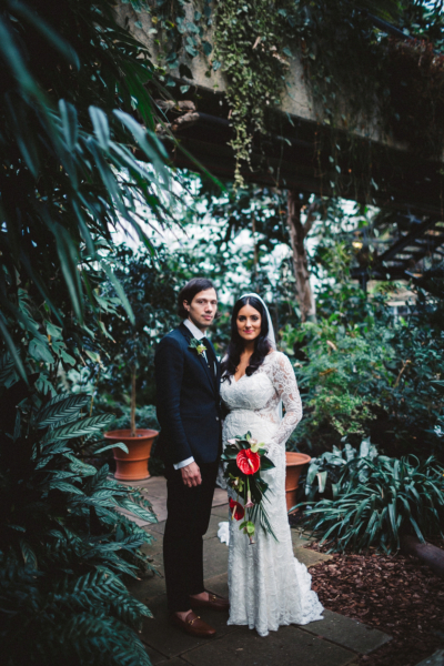A Nurit Hen Dress for a Modern, Minimalist Wedding at the Barbican