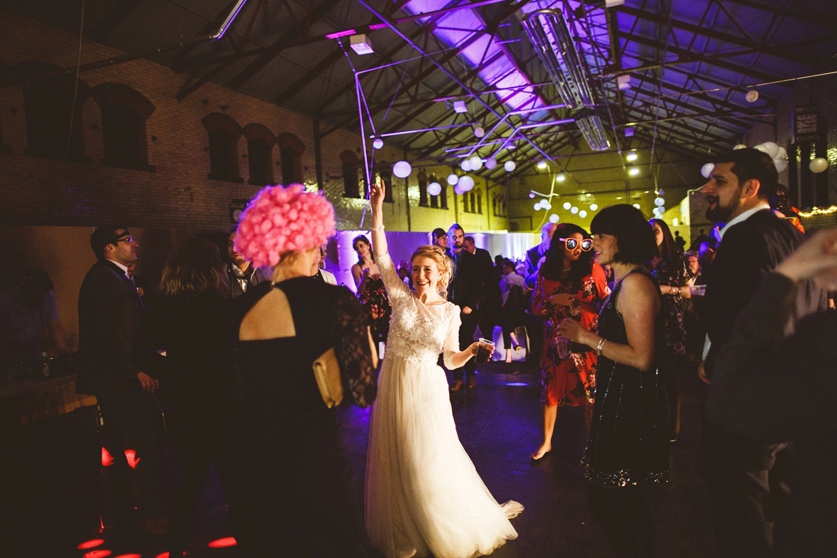 bhldn dress industrial inspired winter wedding 2 1