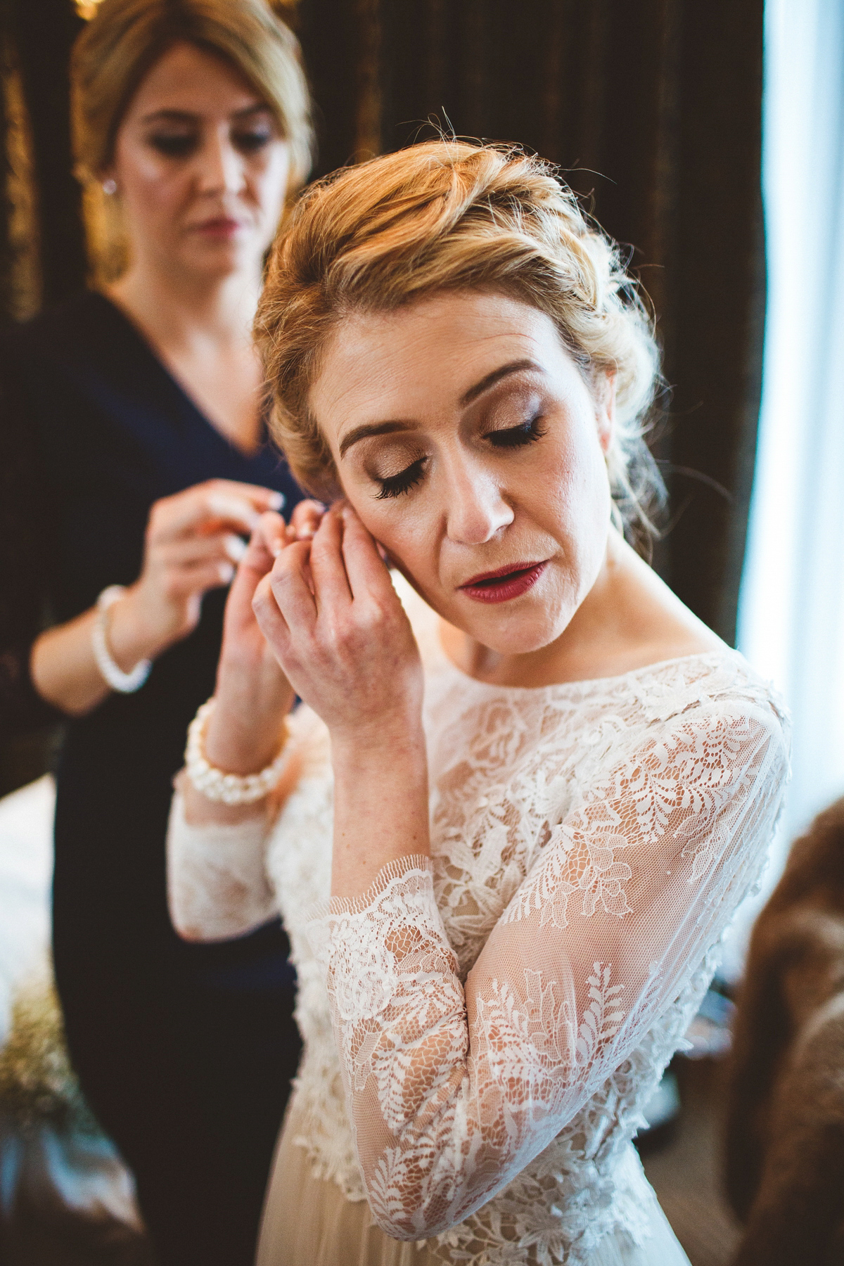 A BHLDN Dress and Velvet Flower Crown For an Industrial Inspired