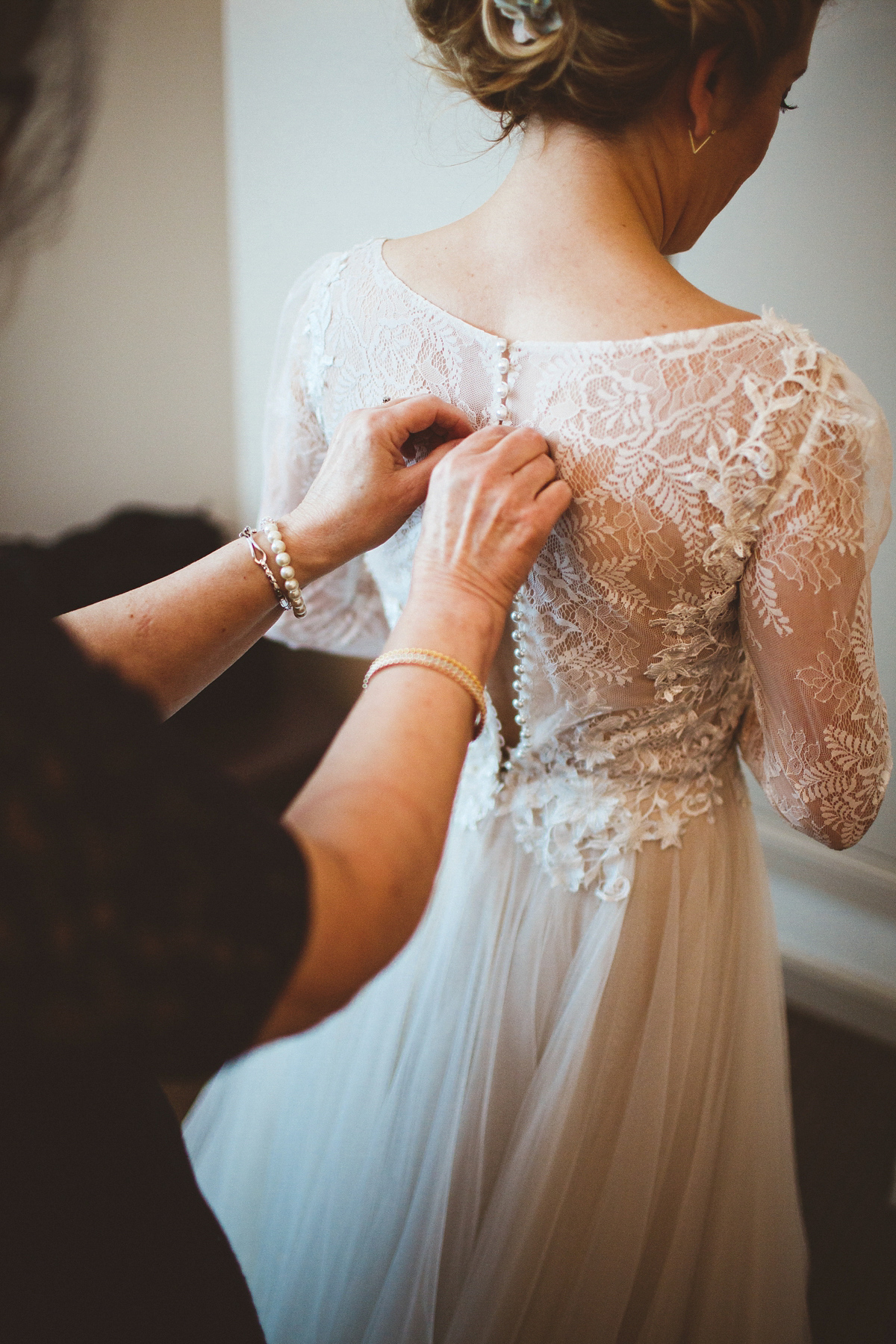 A BHLDN Dress and Velvet Flower Crown For an Industrial Inspired