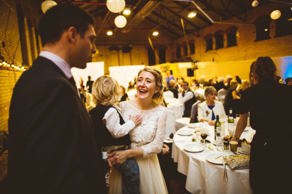 A BHLDN Dress and Velvet Flower Crown For an Industrial Inspired Winter Wedding