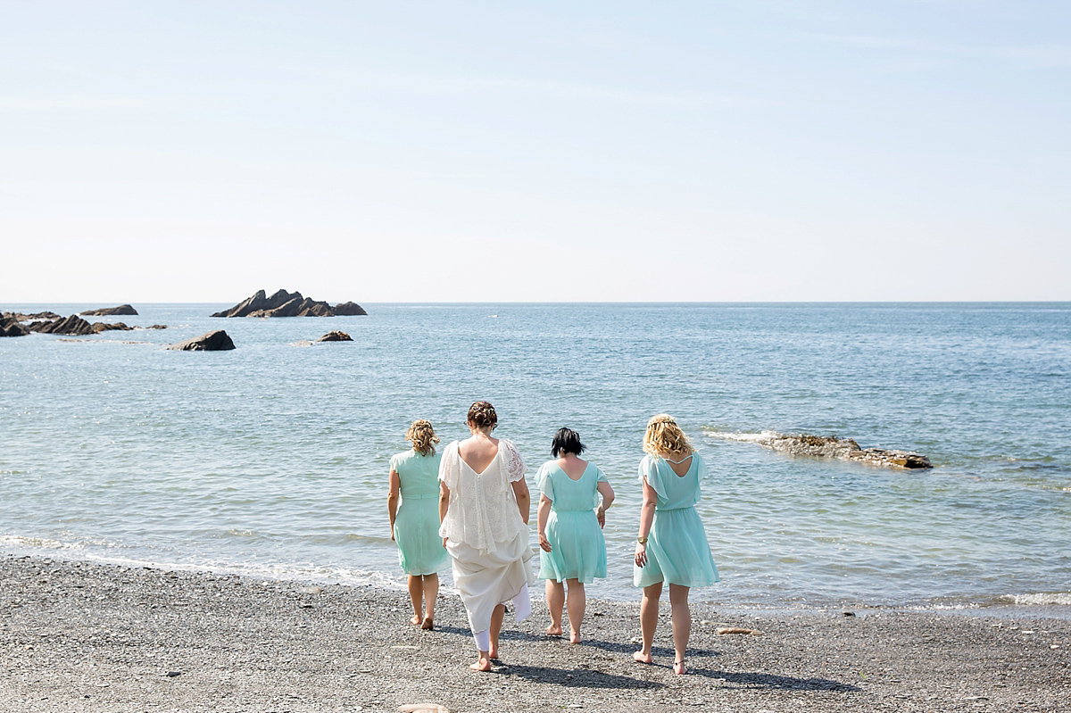 bouret lace beach wedding devon 21 3