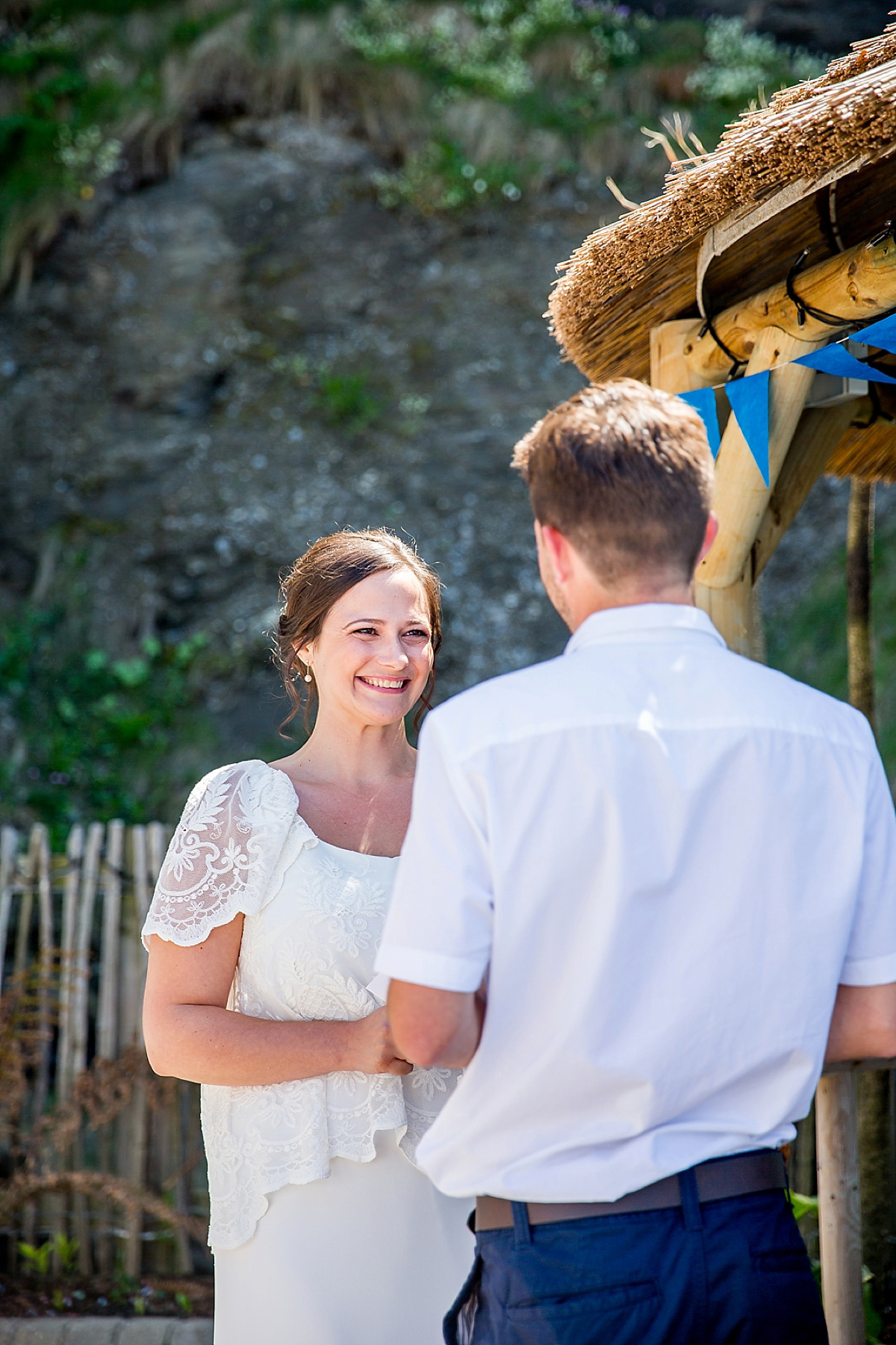 bouret lace beach wedding devon 28 3