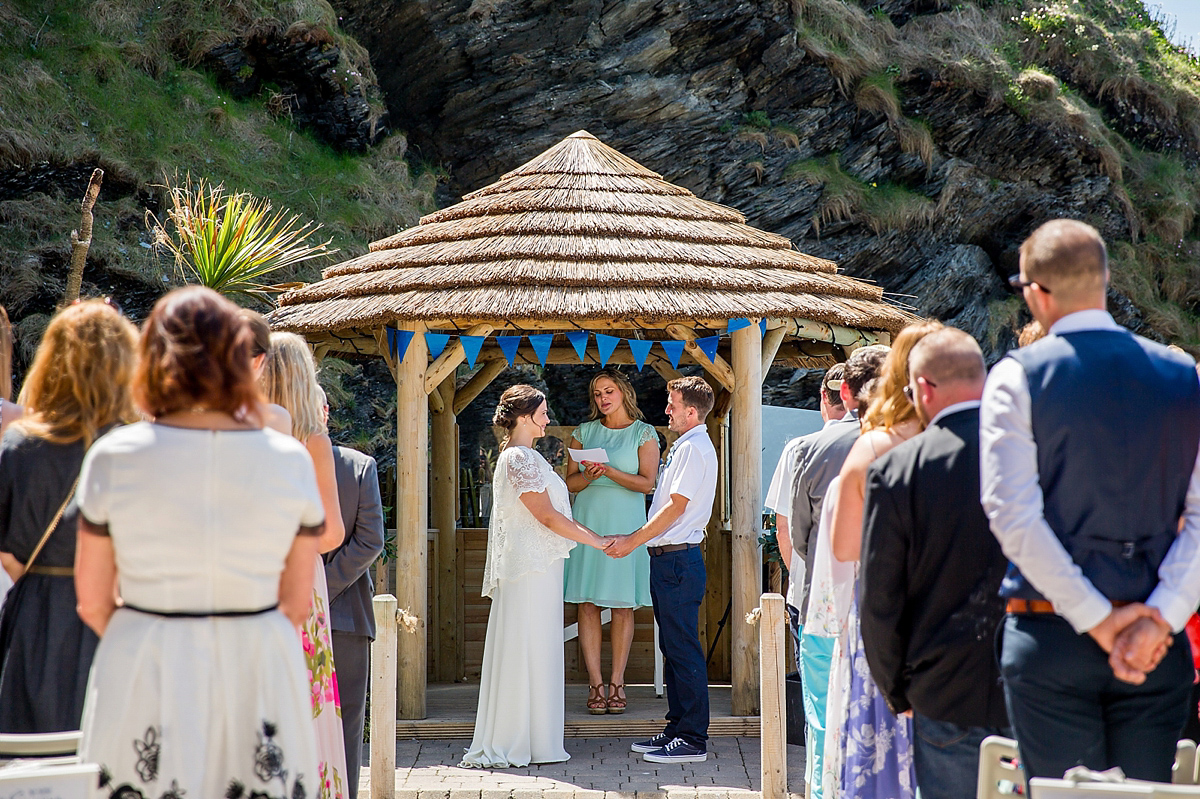 bouret lace beach wedding devon 29 3