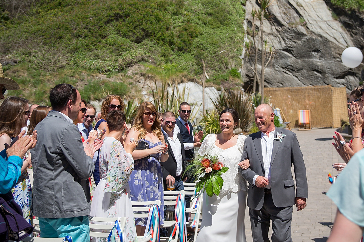 bouret lace beach wedding devon 30 3