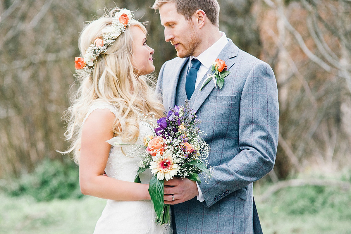 essense of australia peach wedding 13 1 - A Peach Toned Flower Crown and Essense of Australia Gown essense of australia peach wedding 13 1