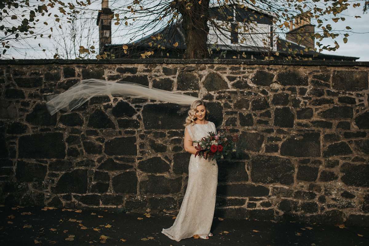 harlow jenny packham scottish winter wedding 15 1