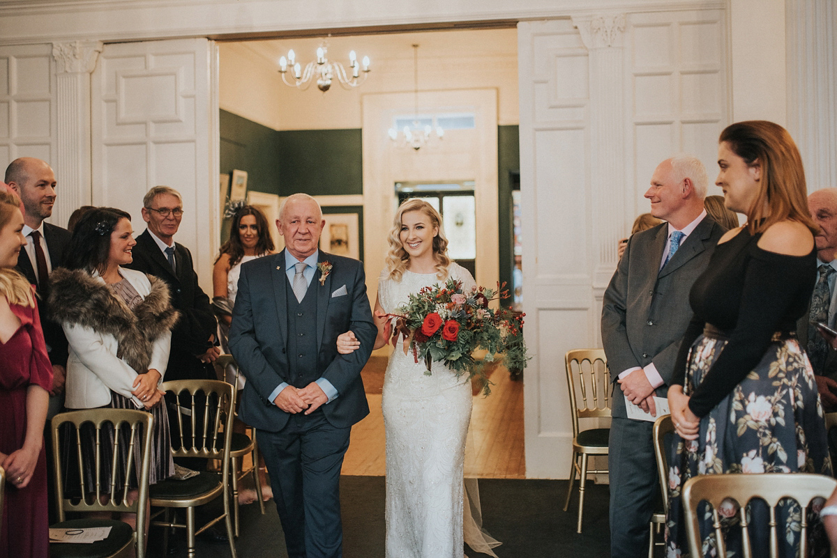 harlow jenny packham scottish winter wedding 31 1