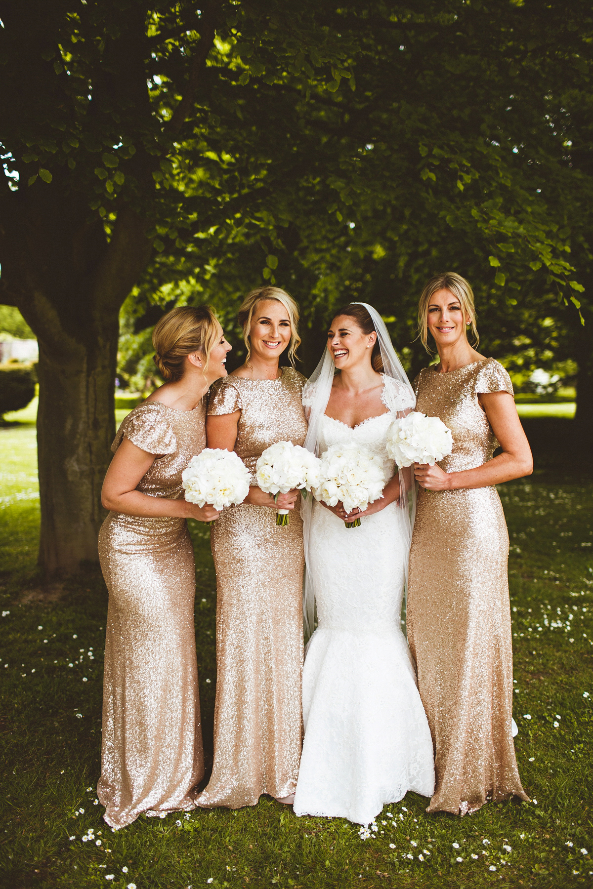 gold sequin bridesmaid dresses