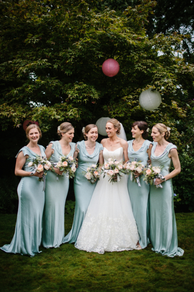 Suzanne Neville Glamour and Maids in Pale Green Ghost Gowns