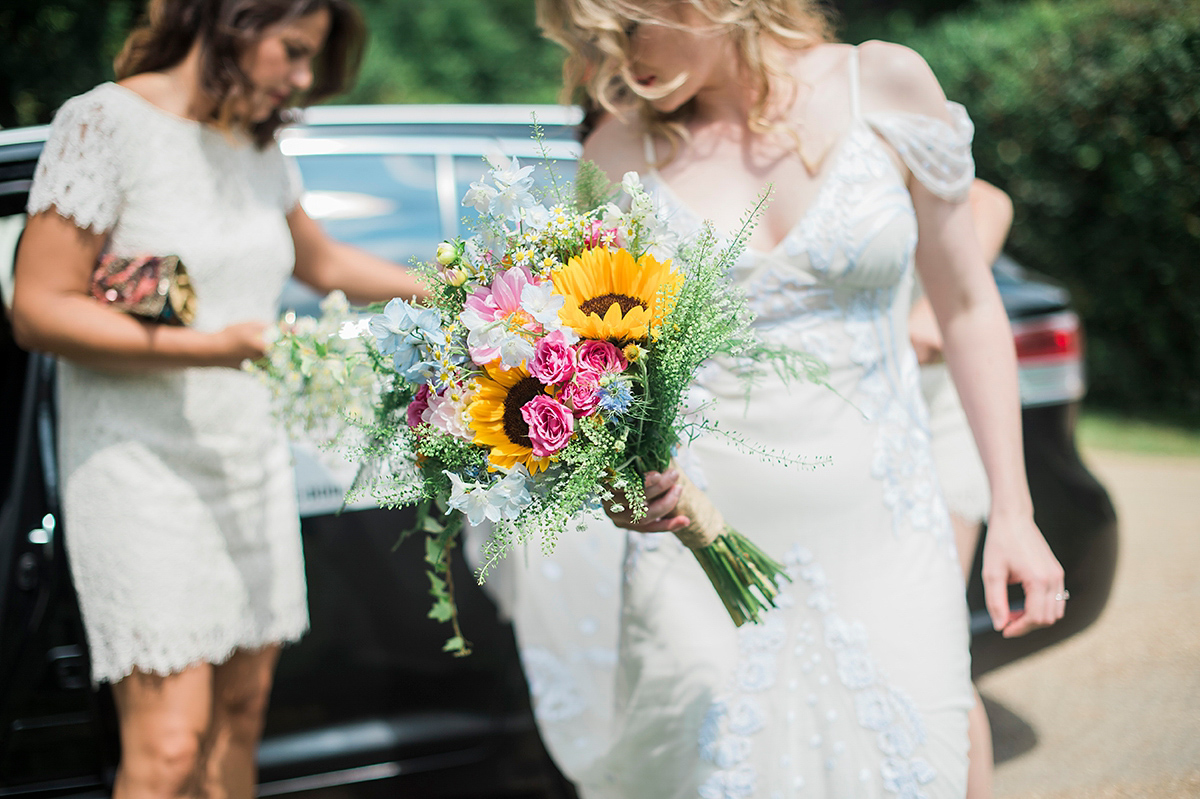 temperley bridal sunflowers woodland wedding 11 1