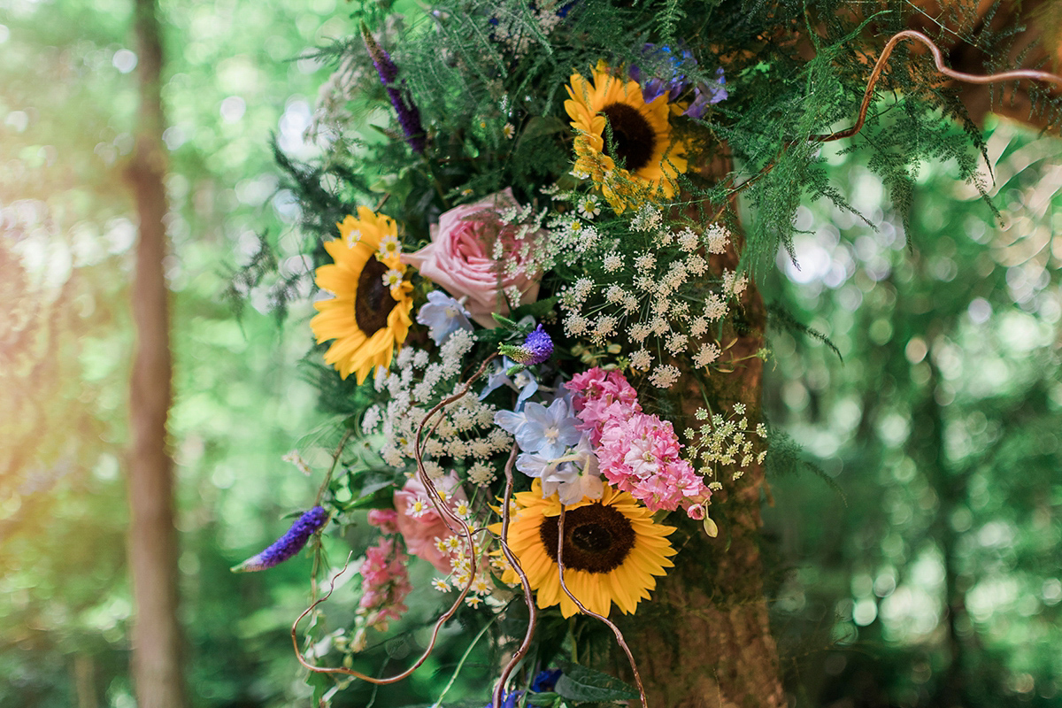 temperley bridal sunflowers woodland wedding 17 1
