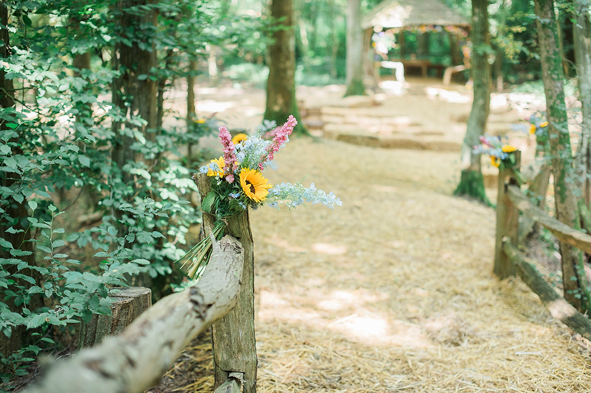 temperley bridal sunflowers woodland wedding 7 1