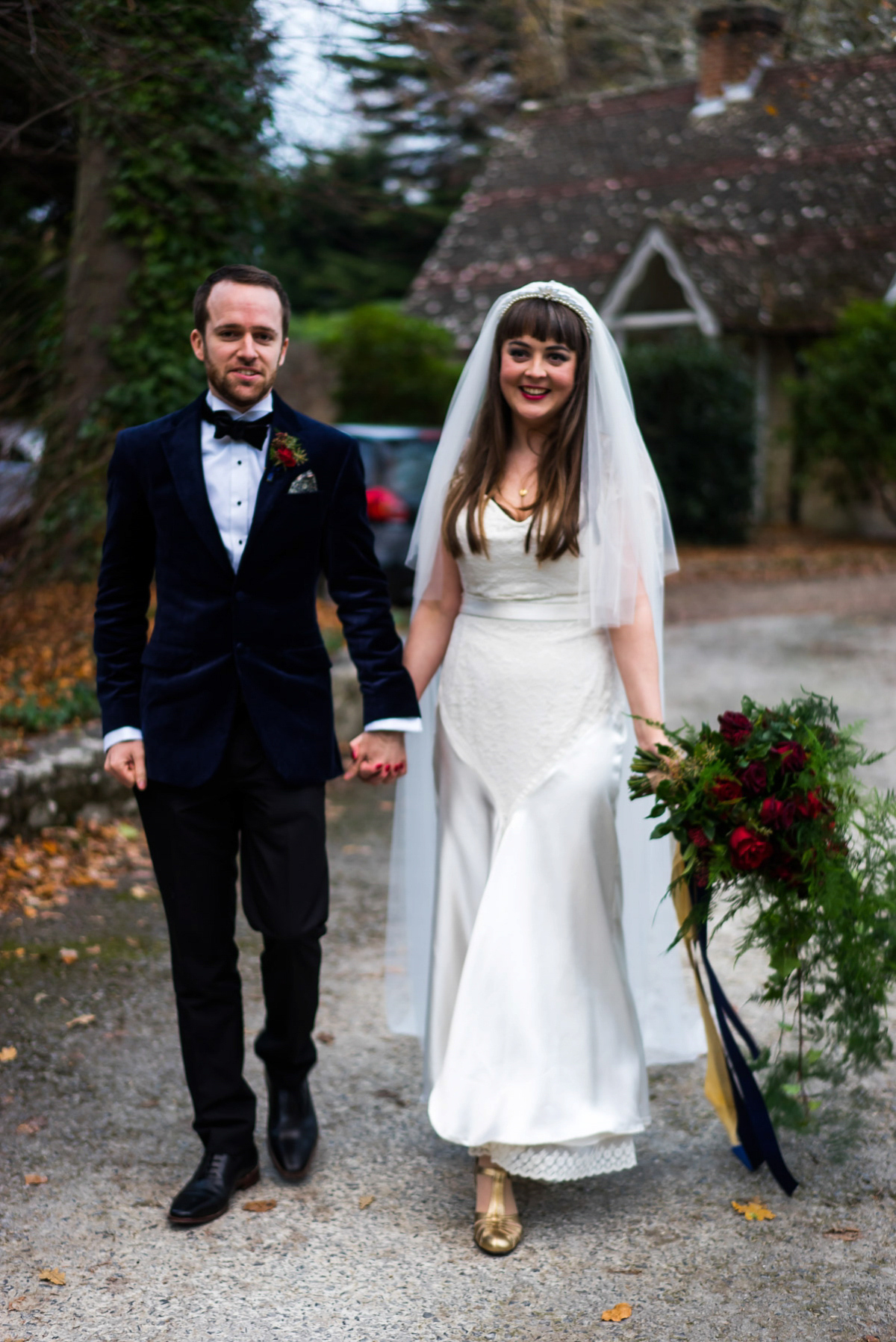 An Elizabeth Avey Gown for a Vintage Glamour Inspired Wedding in Midnight Blue and Gold 11 vintage winter wedding elizabeth avey 35 1