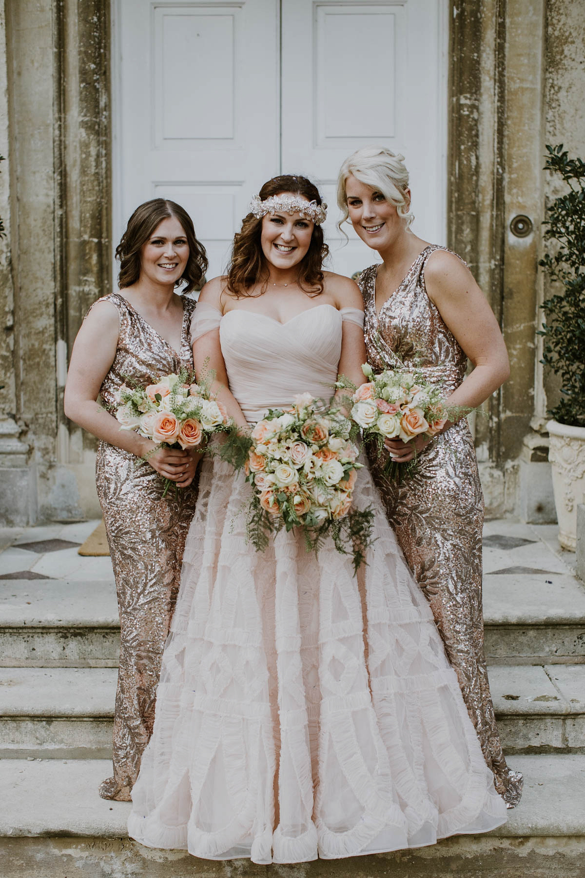 Blush and gold deals wedding dress