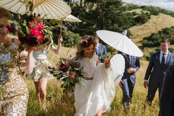 A Tatyana Merenyuk Top and Skirt for a Stunning Outdoor New Zealand Wedding