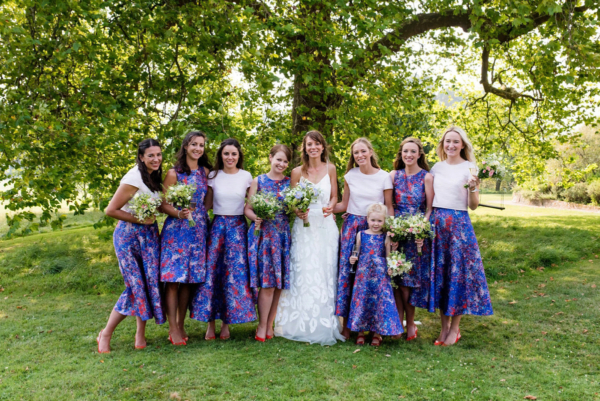 A Halfpenny London Bridal Skirt For A Stylish And Colourful Country House Wedding