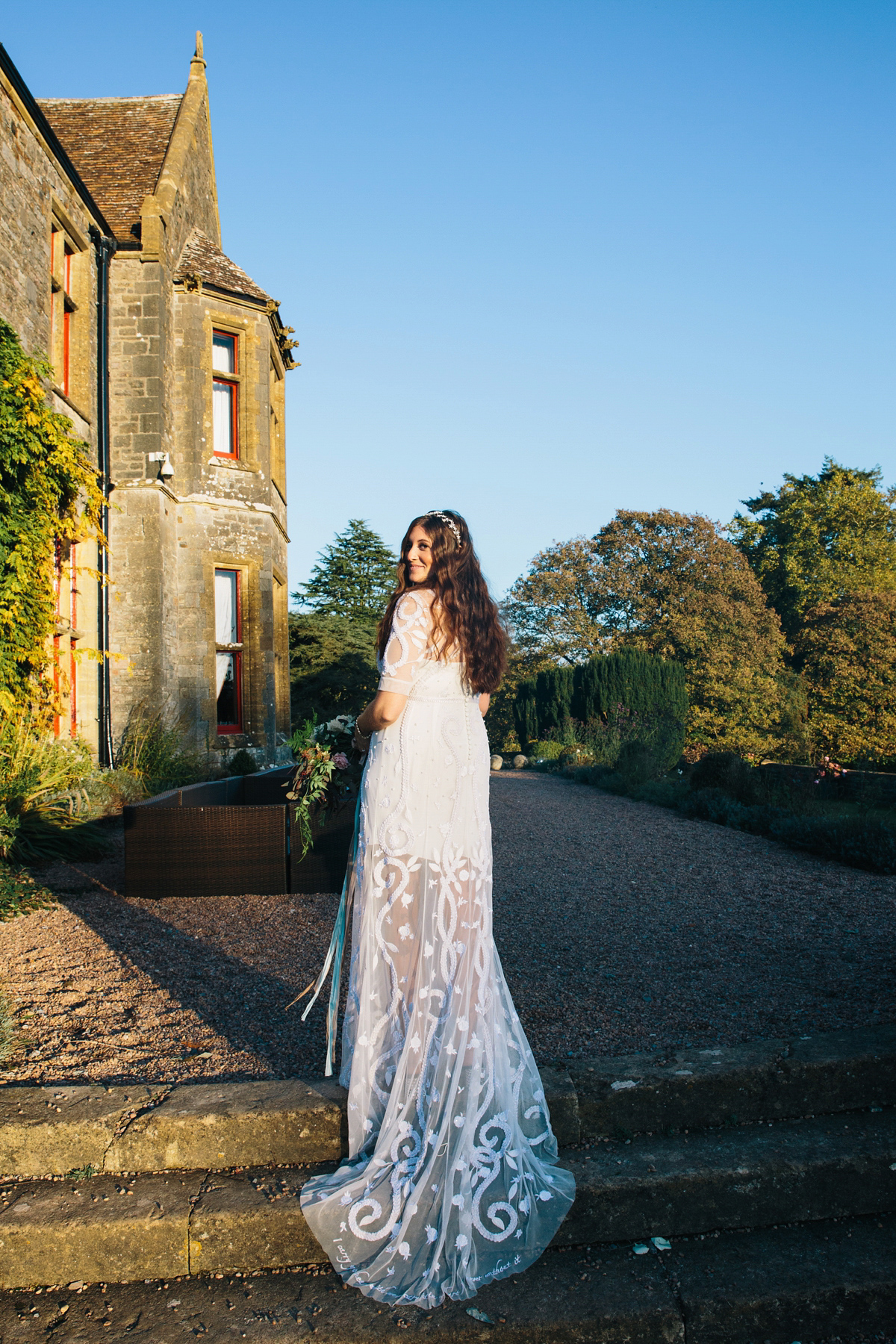 hermione de paula bride 77 1 - A Hermione de Paula Embroidered Gown for a Celestial Inspired Country House Wedding hermione de paula bride 77 1