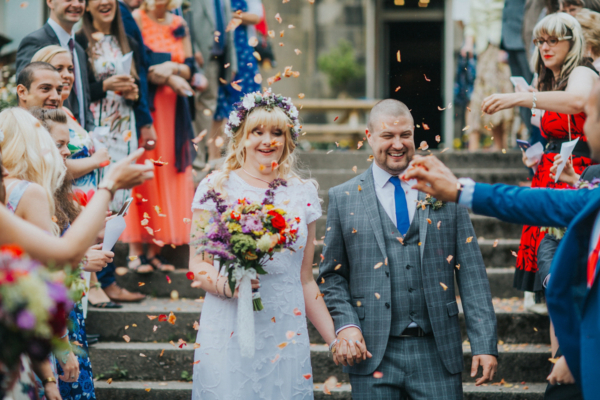 A Phase Eight Dress and a Floral Crown for a Colourful DIY Wedding