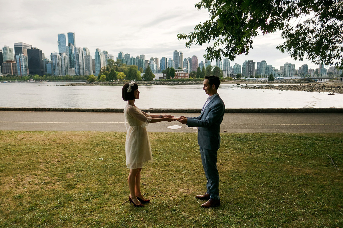 short wedding dress vancouver wedding 6 1