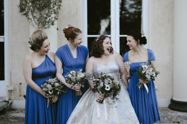 A Glamorous Oleg Cassini Gown for a Stylish and Quirky Isle of Wight Wedding
