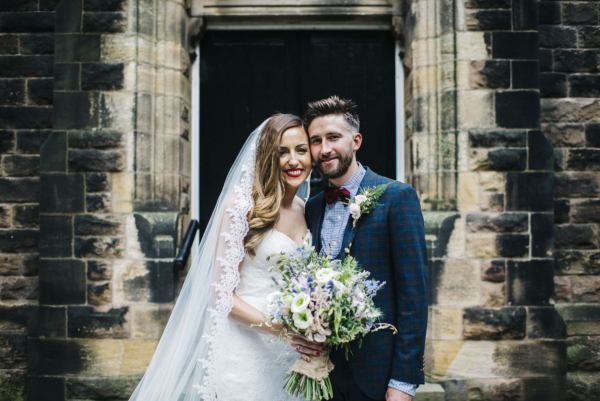 Enzoani Elegance and a Chapel Length Veil for a Romantic Country Manor Wedding