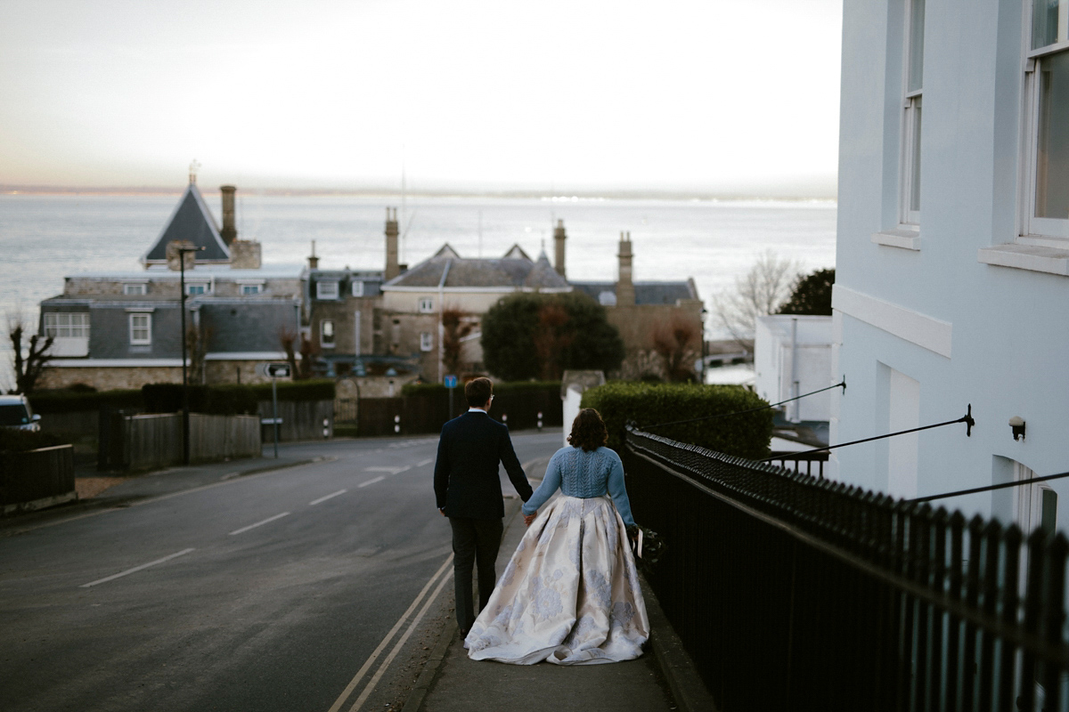 Oleg Cassini wedding dress 26 1 - A Glamorous Oleg Cassini Gown for a Stylish and Quirky Isle of Wight Wedding Oleg Cassini wedding dress 26 1