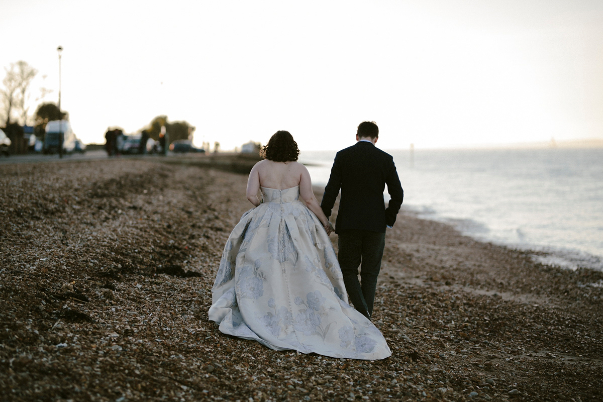 Oleg Cassini wedding dress 35 1 - A Glamorous Oleg Cassini Gown for a Stylish and Quirky Isle of Wight Wedding Oleg Cassini wedding dress 35 1