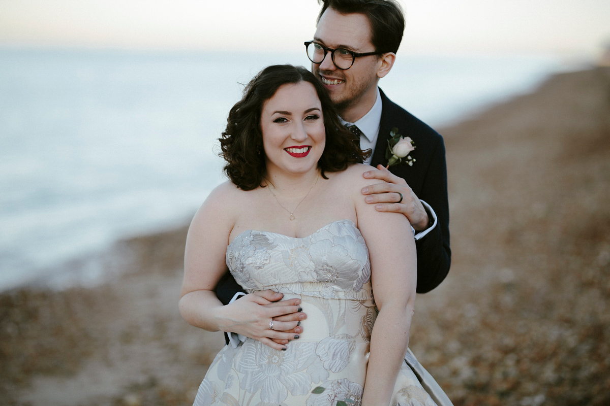 Oleg Cassini wedding dress 38 1 - A Glamorous Oleg Cassini Gown for a Stylish and Quirky Isle of Wight Wedding Oleg Cassini wedding dress 38 1