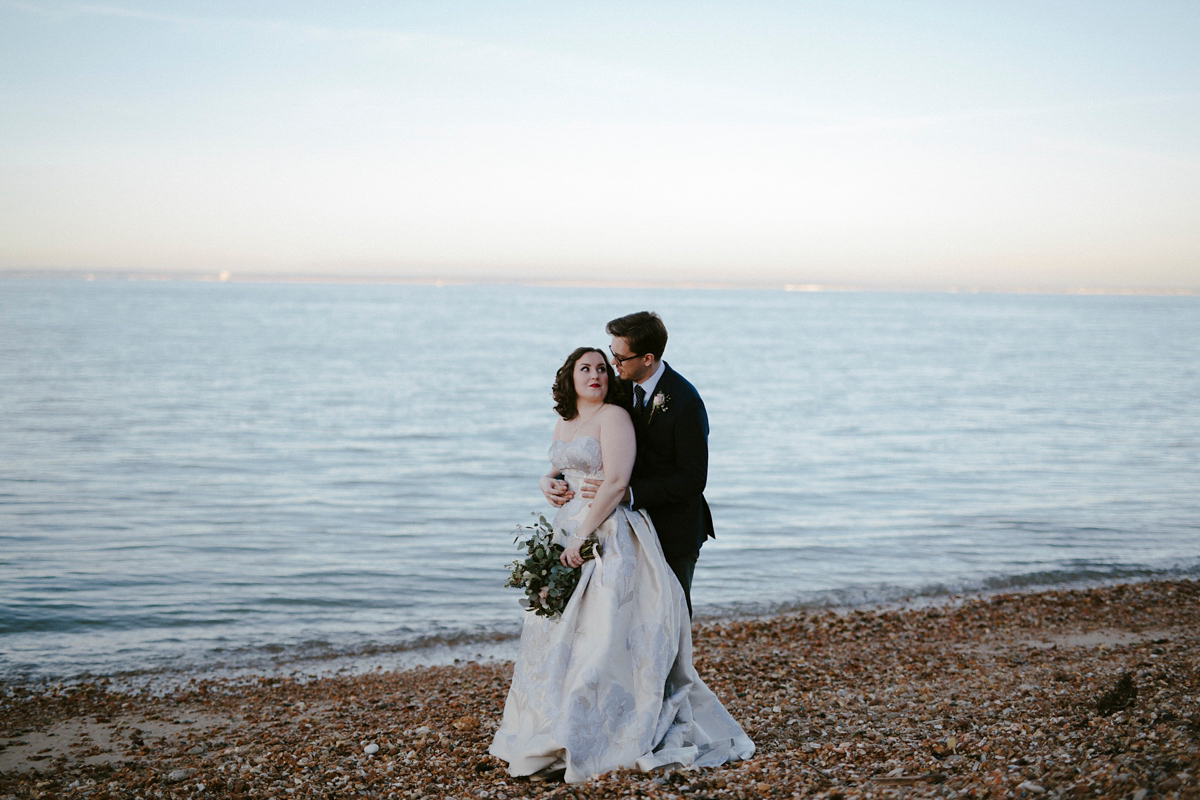 Oleg Cassini wedding dress 39 1 - A Glamorous Oleg Cassini Gown for a Stylish and Quirky Isle of Wight Wedding Oleg Cassini wedding dress 39 1