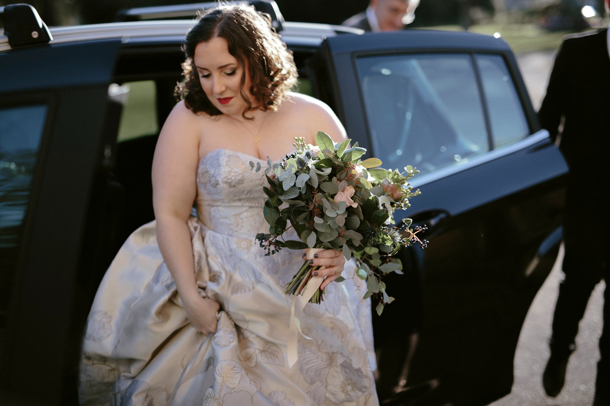 Oleg Cassini wedding dress 67 1 - A Glamorous Oleg Cassini Gown for a Stylish and Quirky Isle of Wight Wedding Oleg Cassini wedding dress 67 1