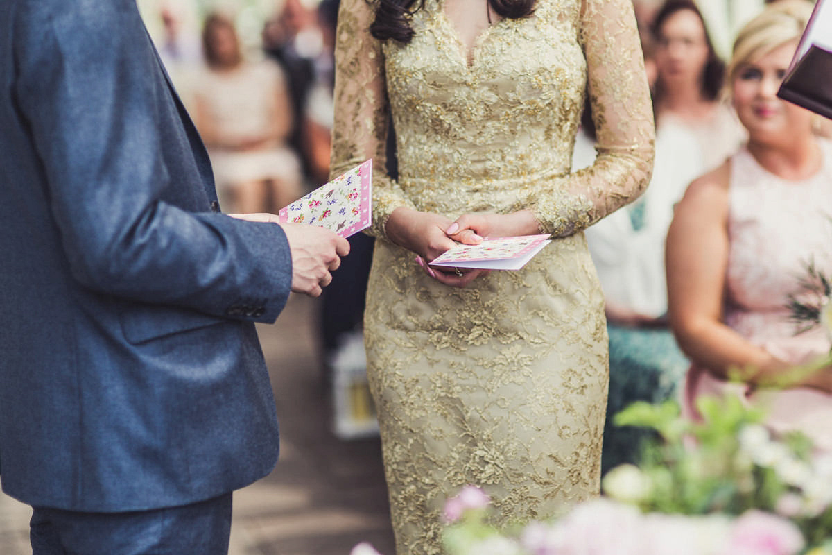 gold dress glasshouse wedding 26 1