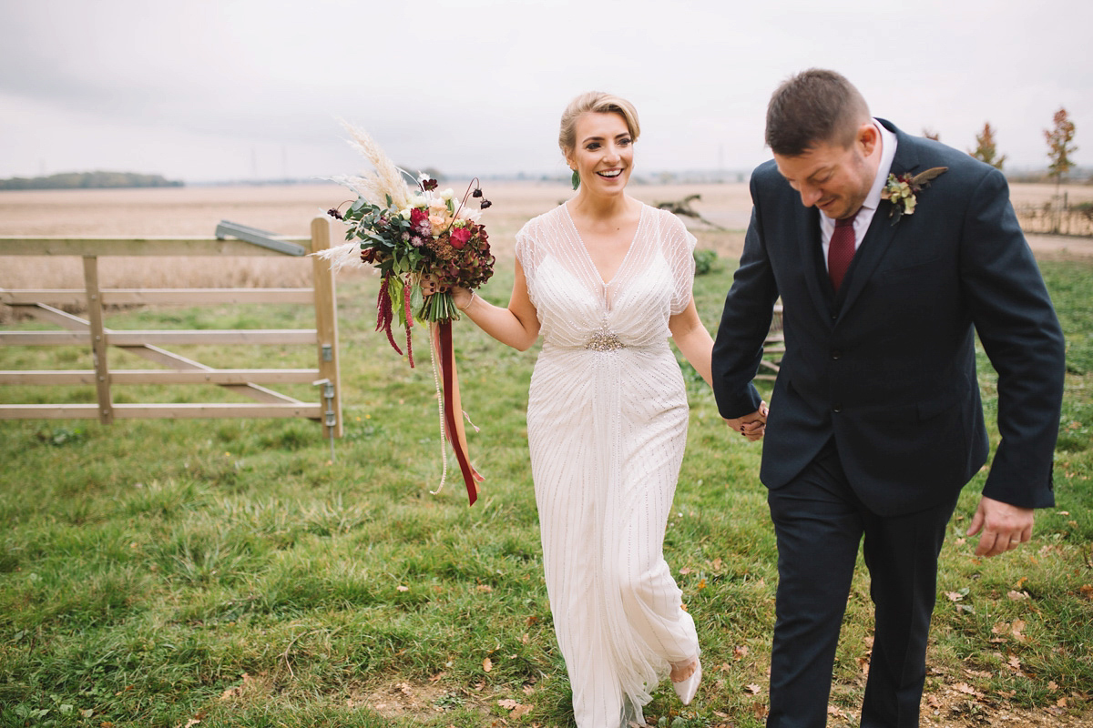 jenny packham beaded dress winter wedding 24 1