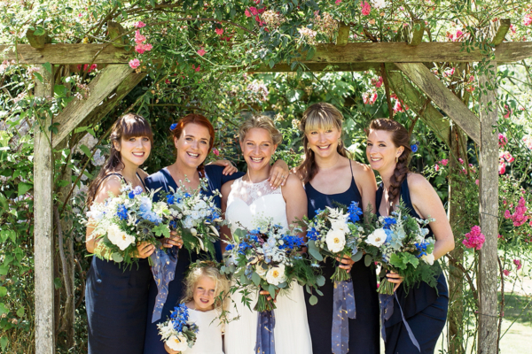 A Country Casual and Charming Orchard Wedding in Shades of Blue and Gold