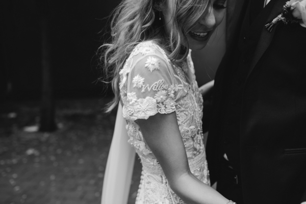 An Embroidered and Personalised Hermione de Paula Gown