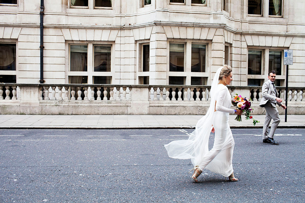 A Sophia Kokosalaki Gown and Maids in Monochrome for a Modern, Contemporary Wedding 18 Sophia Kokosalaki wedding dress 18 1