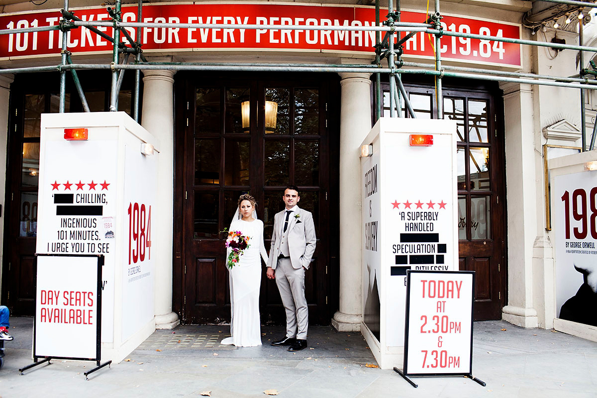 A Sophia Kokosalaki Gown and Maids in Monochrome for a Modern, Contemporary Wedding 16 Sophia Kokosalaki wedding dress 21 1