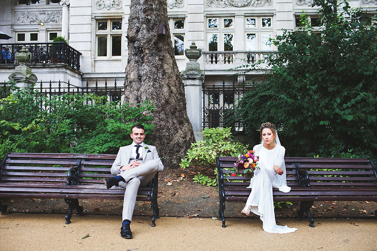 A Sophia Kokosalaki Gown and Maids in Monochrome for a Modern, Contemporary Wedding 15 Sophia Kokosalaki wedding dress 22 1