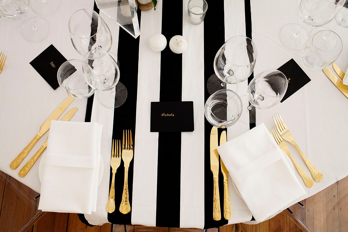 A Sophia Kokosalaki Gown and Maids in Monochrome for a Modern, Contemporary Wedding 28 Sophia Kokosalaki wedding dress 37 1