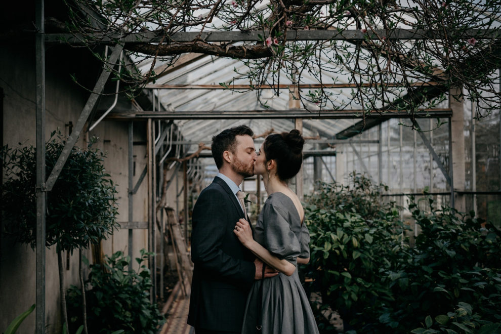 A Two-Piece Grey Denim Dress for a Modern and Dog Friendly Wedding in Scotland 6 grey wedding dress 33 1