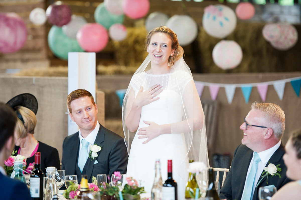 jesus peiro pretty pastel barn wedding 39 1 - A Jesus Peiro Gown and Pastel Pink Blooms for a Handmade and DIY Barn Wedding jesus peiro pretty pastel barn wedding 39 1