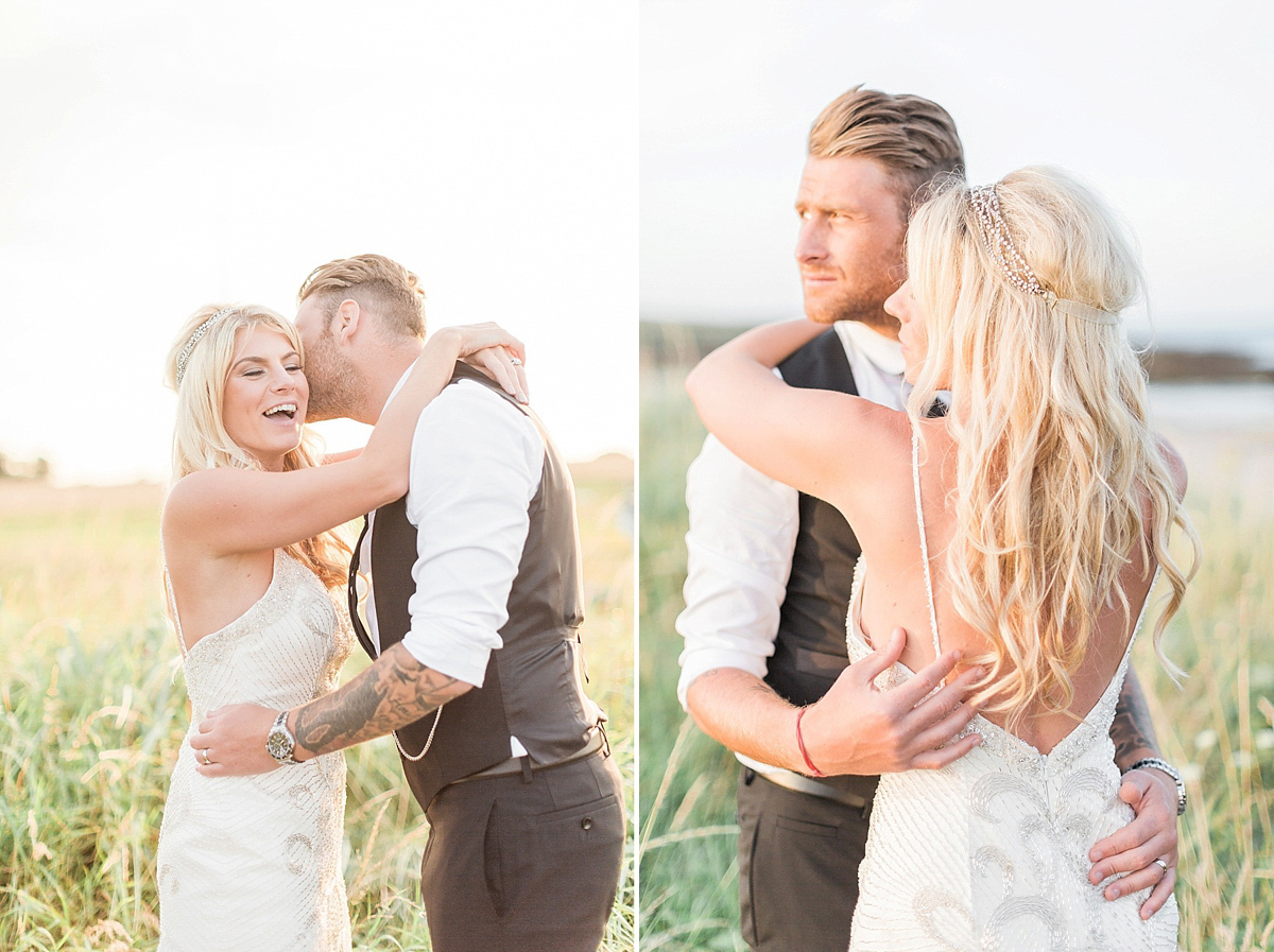 maggie sottero beach bride northumberland coast wedding 3 1