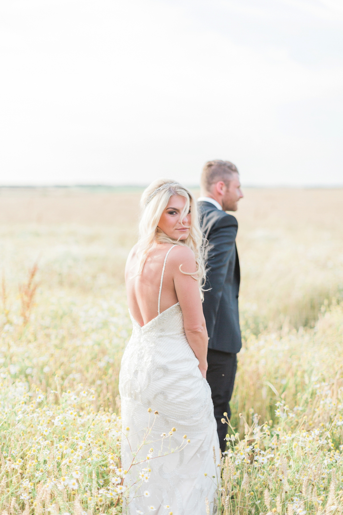 maggie sottero beach bride northumberland coast wedding 43 1