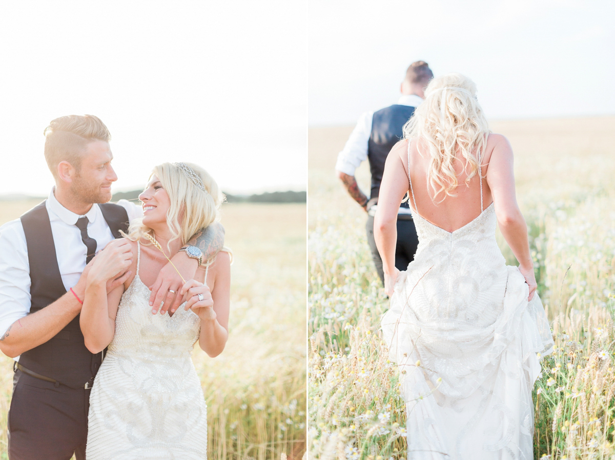 maggie sottero beach bride northumberland coast wedding 45 1