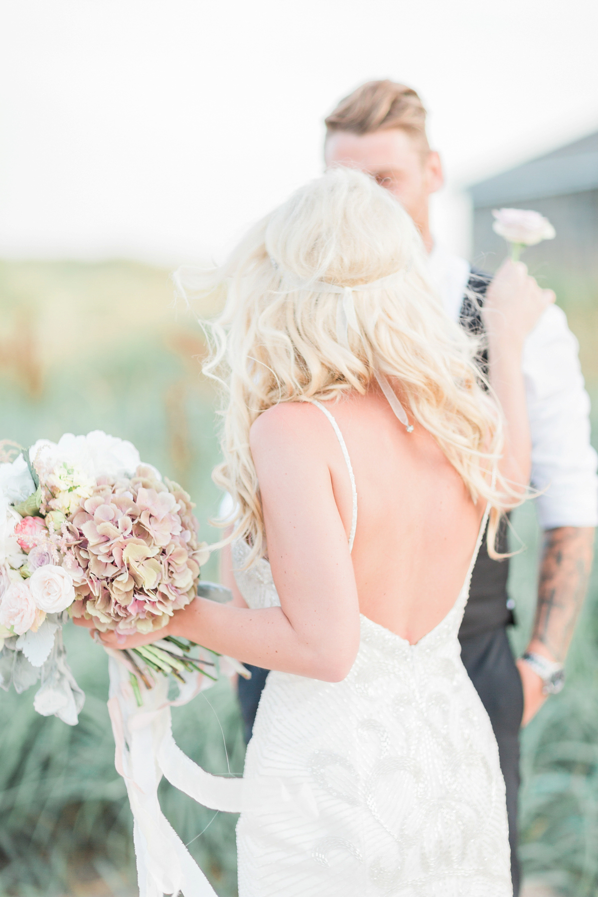 maggie sottero beach bride northumberland coast wedding 47 1