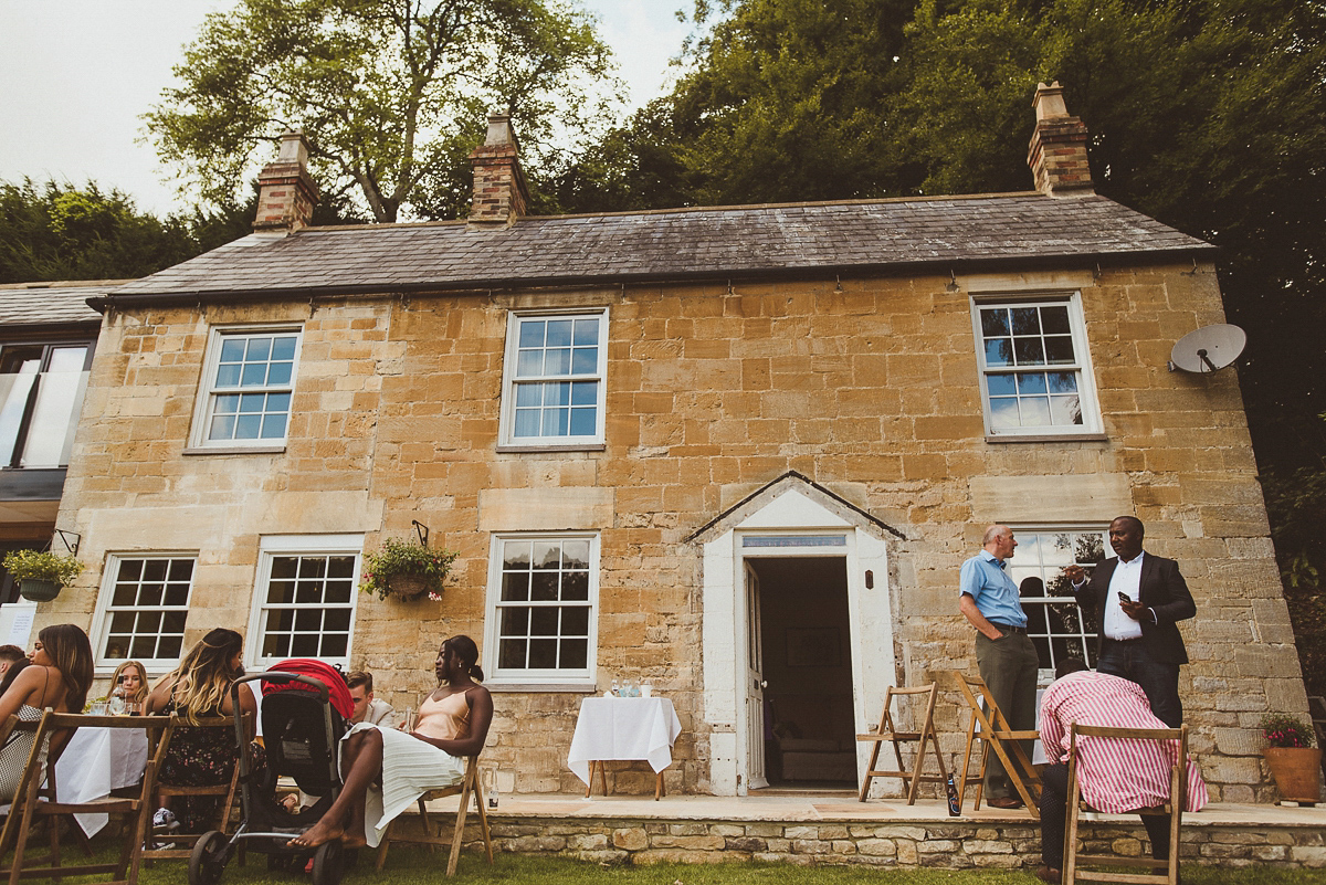 self portrait dress garden wedding cotswolds 35 1